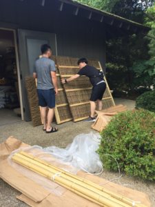 竹枝穂垣 アメリカで設置