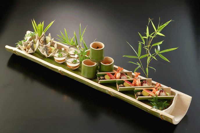 bamboo wall going left