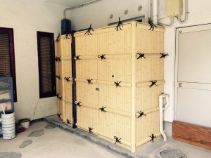 大山崎町で竹垣施工・思い通りの竹垣に！