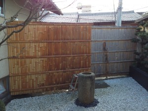 年末年始　竹垣のメンテナンス（１）