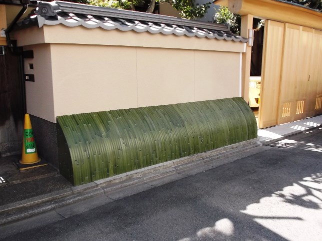 駒寄せ　犬矢来　青竹