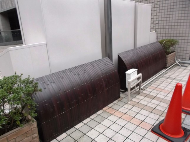駒寄せ　犬矢来　染め竹