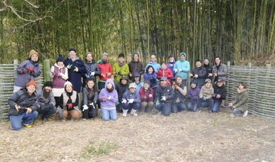 放置竹林の“竹”の利活用ワークショップで竹垣制作を行いました！