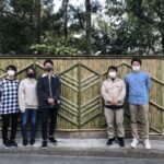 新しいスタイルの竹垣を立命館の学生さんと作る長岡銘竹株式会社