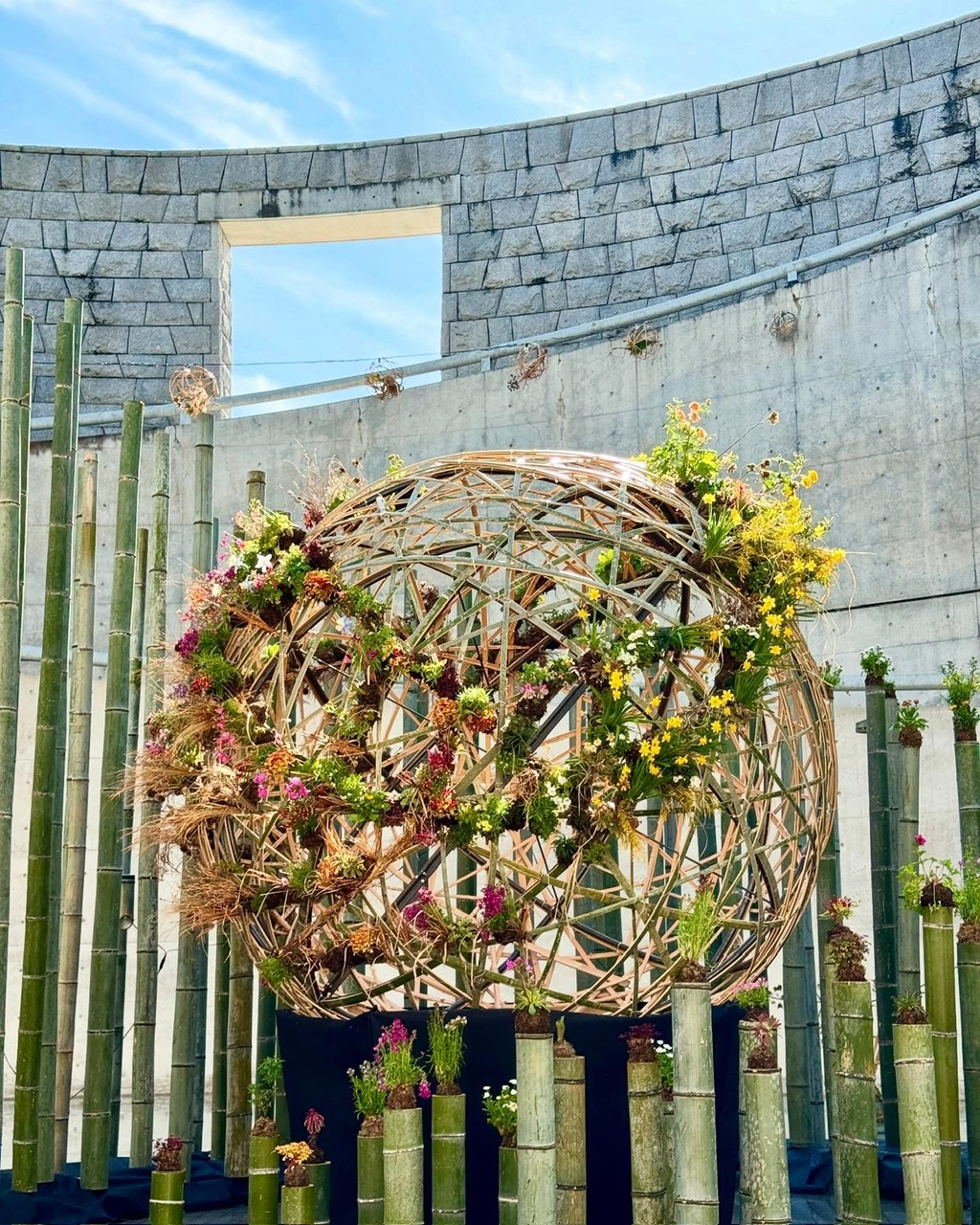 竹のインスタレーション