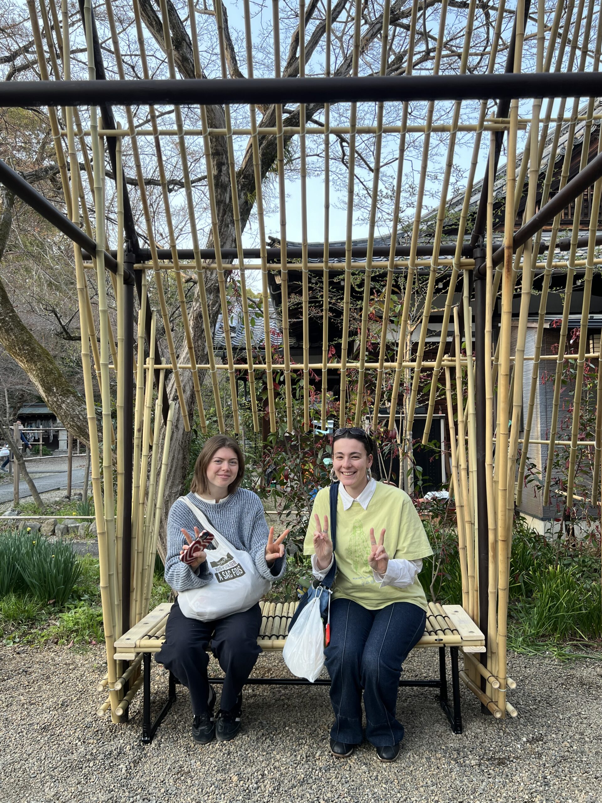 竹製テント＆ベンチ