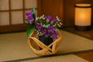 竹かご編み体験