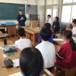 亀岡市・育新学園で竹箸作り体験｜中学2年生への出前授業・竹の講義